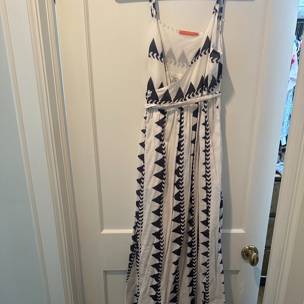 Oliphant Printed Cotton Maxi Dress Sz. Medium
